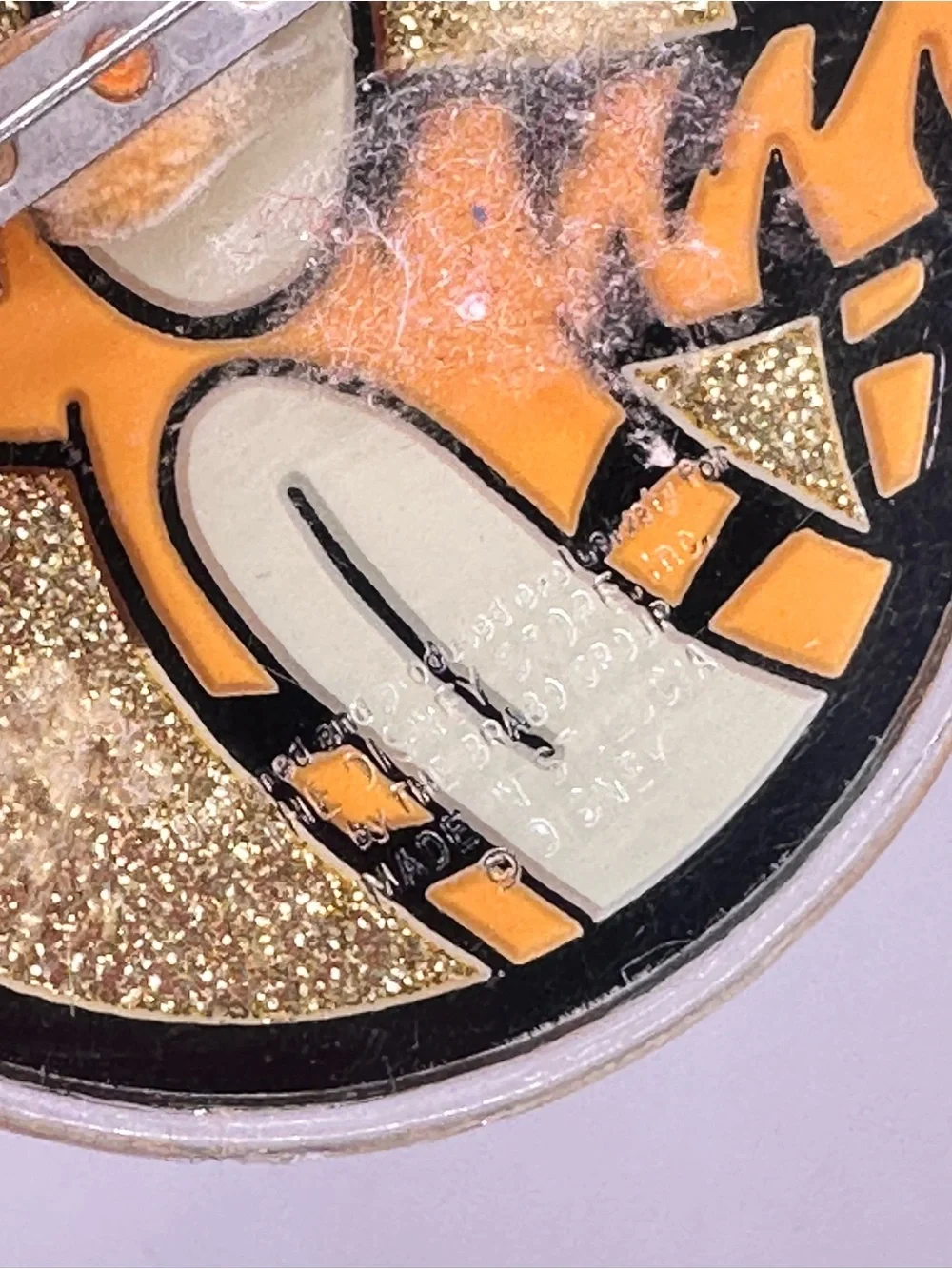 Vintage Disney Tigger Glitter Brooch Pin Brabo Group St Lucia